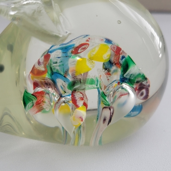Lewile glass hand blown millefiori paper weight pig - Picture 8 of 9